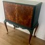 SALE! Burl Front Vintage Cocktail Bar/Cabinet Image 3