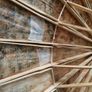 Vintage Oriental Hand Painted Bamboo Umbrella Image 7