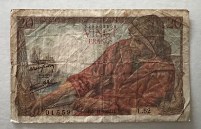 France 20 Francs 1942 Banknote