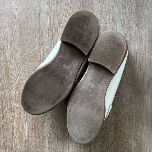 Jeffrey Campbell off-white leather loafers