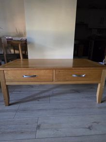 solid wood coffee table