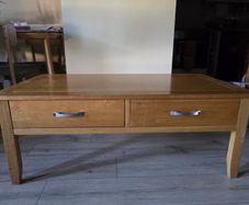 solid wood coffee table