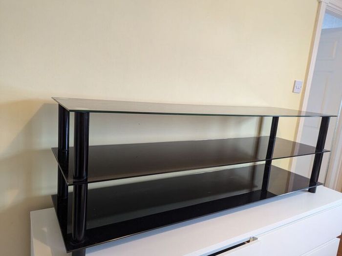Glass tv stand