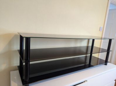 Glass tv stand