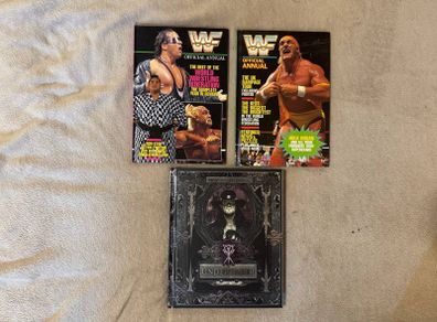 Vintage WWF WWE Wrestling Books + Undertaker Collector Edition