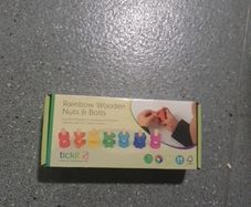 Rainbow wooden Nuts and Bolts