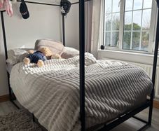 canopy bed metal 120x200 cm