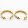 Gold Bonded 925 Sterling Silver & CZ Hoop Earrings Image 4