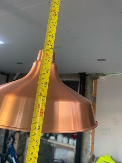 Copper pendant lights
