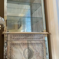 Italian marble furniture cabinets and mirror
