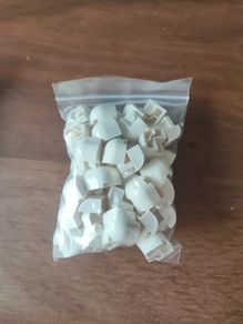 LEGO 48pcs white slope, curved 2 x 2 x 1 1/3 corner round with recessed stud
