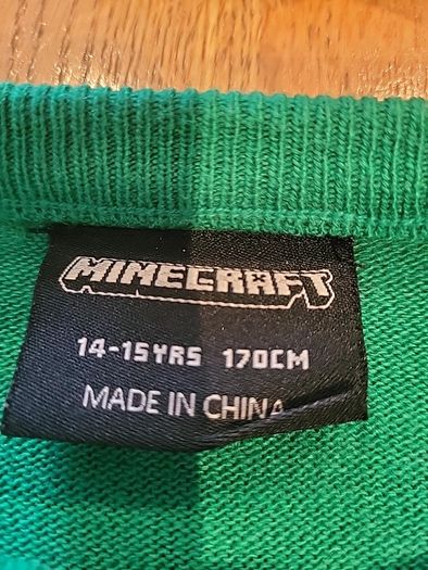 Official Minecraft Christmas Jumper Creeper TNT Age 14 15 170cm