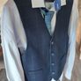 boys navy communion suit and shoes Image 2