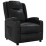 Recliner Chair Black Faux Leather Image 2