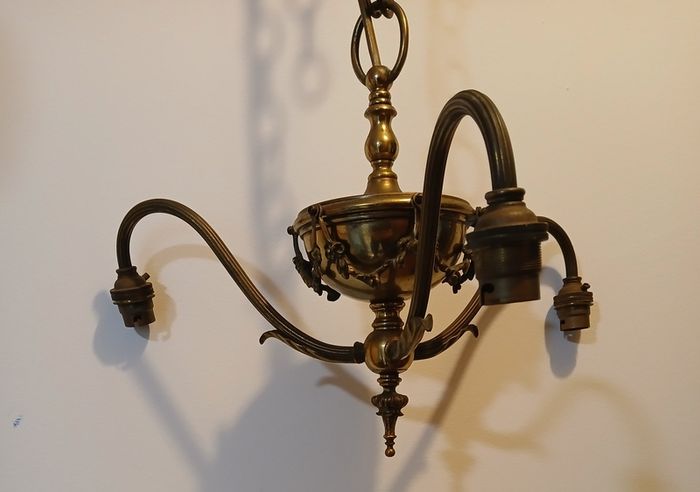 Brass chandelier