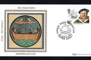 1982 Great Britain Benham Silke Cover showing The Cinque Ports tying 15 1/2p Henry VIII and Mary Rose commemorative stamp