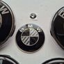 Full set of BMW black carbon fibre caps/badges (E Series) FREE POST Image 4