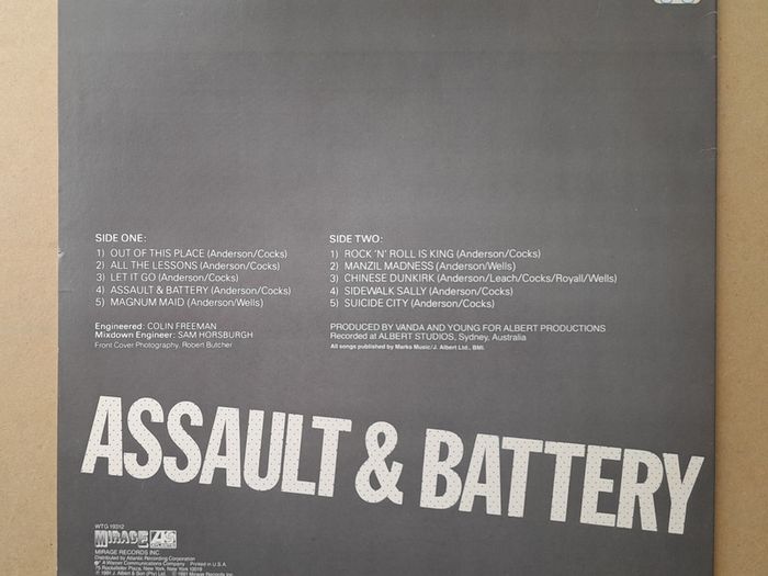 Rose Tattoo Assault and Battery US pressing