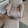 Beautiful Next Tartan Armchair & Footstool Image 5