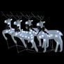 Christmas Reindeers 4 pcs White 80 LEDs Image 2