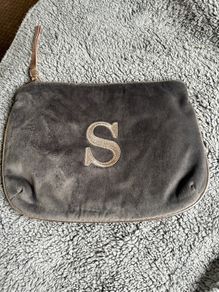 Cosmetic bag with S initial