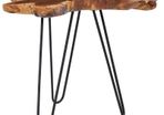 Coffee Table 70x45 cm Solid Teak Wood and Polyresin