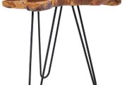 Coffee Table 70x45 cm Solid Teak Wood and Polyresin
