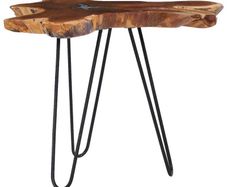Coffee Table 70x45 cm Solid Teak Wood and Polyresin