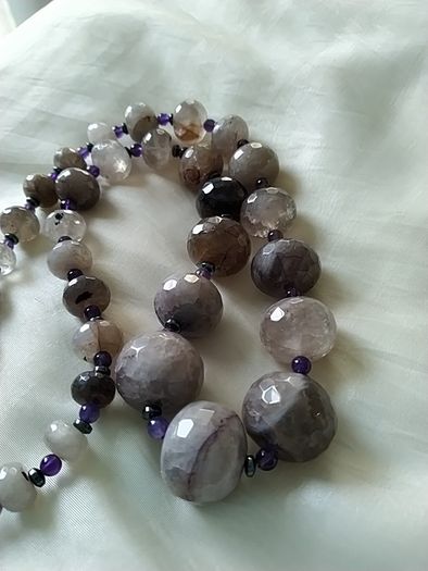 "All that Glisters" Precious Stone Necklace.(Handmade in Ireland)
