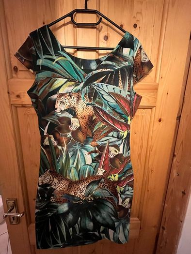 Beautiful Smashed Lemon Leopard Dress size 12