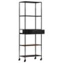 Book Cabinet 60x35x180 cm Rough Mango Wood & Iron Image 3