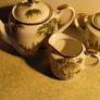 Rare Hayashi Kutani Japanese Design Porcelain Bone China Tea Set Image 2