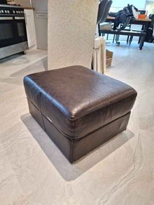 Leather Pouffe Couch