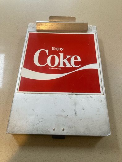 Coca Cola salesman order pad holder Metal