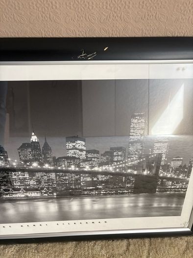 Henri Silberman New York Brooklyn Bridge Framed Print