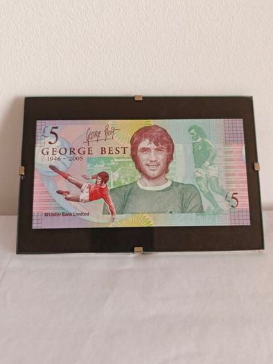 Ulster Bank George Best Note 2006 Framed
