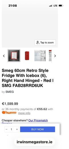 smeg fridge