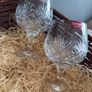 A pair of crystal brandy glasses/snifters. Image 4