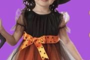 Girls pumpkin witch costume