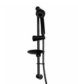 Slide Rail Shower Kit Matt Black