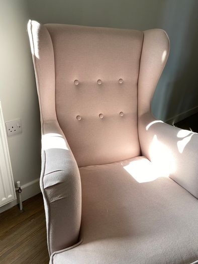 Pink armchair