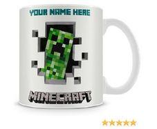 personalised minecraft logo mug with your name