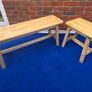 wooden benches set of 2 Image 5
