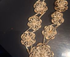 Long silver necklace