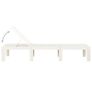 Sun Lounger Plastic White Image 5