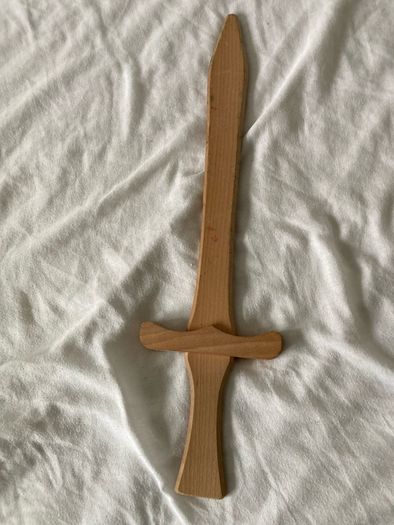 Wooden toy knight's weapons