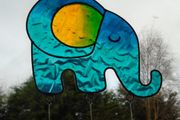 Hanging ornament, Home decor, Elephant ornament.