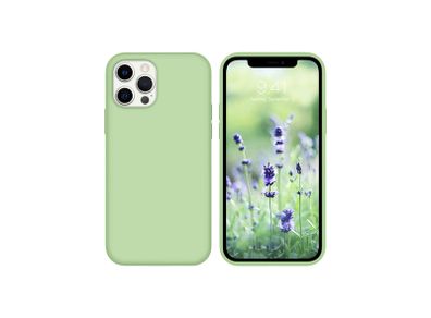 Liquid Silicone Case For iPhone 12 Pro Max Luxury Thin Soft Phone Cover New Matcha Green - FHT9IP12PMLK