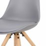 _WHite Dining Table and 4x Nordic Plastic Dining Chairs Wood Legs Image 5