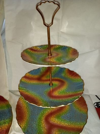 Mid century James kent 3 tier cake cake stand
